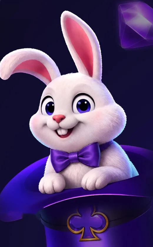 Le lapin Trixino sortant du chapeau